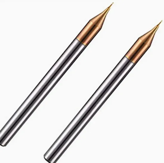 2 Flutes Carbide Micro Ball Nose End Mills Carbide with Tisin Coating HRC55
